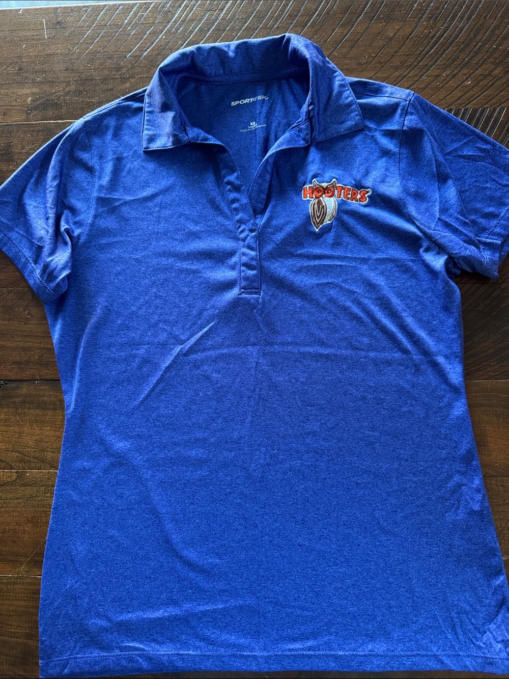 Hooters Women's Cobalt Blue Short Sleeve Polo